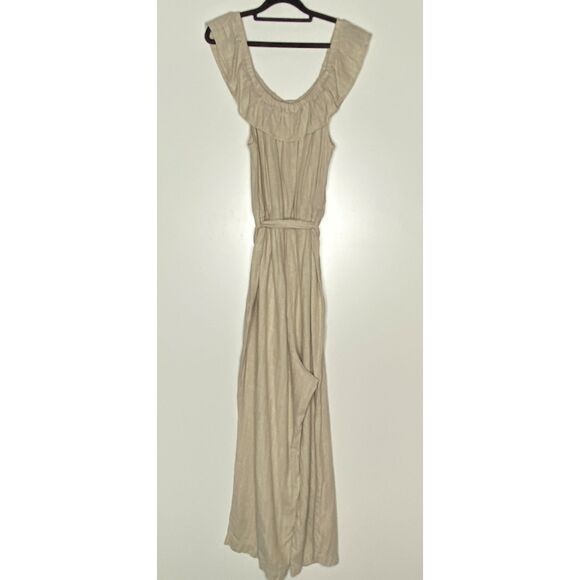 Universal Thread Linen Blend Wide Leg Off Shoulder Jumpsuit Womens Plus Size XXL - Picture 2 of 8